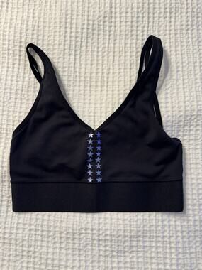 Ultracor Women's Black Sports Bra Strappy Size XS Star